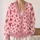 Blush Heart Motif For Romantic Valentine's Day Layering, Women's Cozy Autumn Winter Style All-over Print Knitted Cardigan - 2