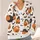 Halloween Cat Pumpkin Bat Motifs for Cozy Casual Layering and Autumn Gathering Style All-over Print Knitted Cardigan - 4