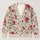 Red Rose Botanical Blooms for Romantic Everyday Layering, Women's Spring and Fall Occasions All-over Print Knitted Cardigan - 1
