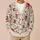 Red Rose Botanical Blooms for Romantic Everyday Layering, Women's Spring and Fall Occasions All-over Print Knitted Cardigan - 6