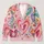 Watercolor Heart Motifs for Romantic Casual Layering and Playful Women's Spring Style All-over Print Knitted Cardigan - 1