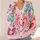 Watercolor Heart Motifs for Romantic Casual Layering and Playful Women's Spring Style All-over Print Knitted Cardigan - 4