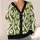 Olive Daisy Wavy Stripe Style for Relaxed Autumn Layering and Everyday Women’s Wear All-over Print Knitted Cardigan - 4