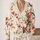Crimson Plum Blossom Branches for Autumn Layering and Everyday East Asian Inspired Style All-over Print Knitted Cardigan - 2
