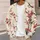 Crimson Plum Blossom Branches for Autumn Layering and Everyday East Asian Inspired Style All-over Print Knitted Cardigan - 5