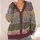 Floral Band Color Blocks for Relaxed Weekend Layering and Everyday Bohemian Style All-over Print Knitted Cardigan - 4