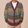 Floral Band Color Blocks for Relaxed Weekend Layering and Everyday Bohemian Style All-over Print Knitted Cardigan - 6