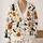 Halloween Bats Pumpkins and Witch Hats for Cozy Autumn Layering and Festive Nights All-over Print Knitted Cardigan - 2