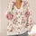 Pink Rose Florals for Romantic Everyday Layering, Feminine Cottagecore Wardrobe Aesthetic All-over Print Knitted Cardigan - 4