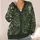 Dark Green Woodland Ferns and Wildflowers for Relaxed Everyday Layering Wardrobe for Nature Lovers All-over Print Knitted Cardigan - 4