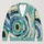 Teal Concentric Orbital Motif for Spring Outings, Travel Days, and Relaxed Home Wear All-over Print Knitted Cardigan - 1