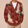 Coral Crane Motif Layering Piece for Autumn Outings and Relaxed Everyday Wardrobes All-over Print Knitted Cardigan - 6
