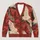 Coral Crane Motif Layering Piece for Autumn Outings and Relaxed Everyday Wardrobes All-over Print Knitted Cardigan - 1