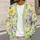 Lavender Yellow Green Abstract Blooms For Casual Spring Weekend Layering For Women All-over Print Knitted Cardigan - 5