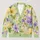 Lavender Yellow Green Abstract Blooms For Casual Spring Weekend Layering For Women All-over Print Knitted Cardigan - 1
