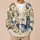 Blue Butterfly and Wildflower Motifs for Relaxed Spring Layering and Garden Day Outings All-over Print Knitted Cardigan - 6