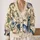 Blue Butterfly and Wildflower Motifs for Relaxed Spring Layering and Garden Day Outings All-over Print Knitted Cardigan - 2