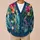 Turquoise Wildflower Bouquet for Spring Layering, Garden Days, and Everyday Style All-over Print Knitted Cardigan - 6