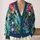 Turquoise Wildflower Bouquet for Spring Layering, Garden Days, and Everyday Style All-over Print Knitted Cardigan - 2