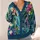 Turquoise Wildflower Bouquet for Spring Layering, Garden Days, and Everyday Style All-over Print Knitted Cardigan - 4