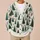 Teal Evergreen Trees and Snowflakes for Cozy Holiday Layering Through Winter Days All-over Print Knitted Cardigan - 6