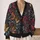 Abstract Botanical Blooms in Jewel Tones for Artistic Everyday Layering and Gifting All-over Print Knitted Cardigan - 2