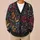 Abstract Botanical Blooms in Jewel Tones for Artistic Everyday Layering and Gifting All-over Print Knitted Cardigan - 6