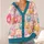 Colorful Sheep Motif for Cozy Farmhouse Layering and Relaxed Everyday Weekend Style All-over Print Knitted Cardigan - 4