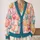 Colorful Sheep Motif for Cozy Farmhouse Layering and Relaxed Everyday Weekend Style All-over Print Knitted Cardigan - 2