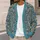 Teal Geometric Folk Motifs for Relaxed Everyday Layering and Weekend Style All-over Print Knitted Cardigan - 5