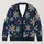Navy Snowflake Motifs with Red Accents for Cozy Holiday Layering, Winter Gifts for Women All-over Print Knitted Cardigan - 1