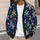 Navy Snowflake Motifs with Red Accents for Cozy Holiday Layering, Winter Gifts for Women All-over Print Knitted Cardigan - 5