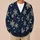 Navy Snowflake Motifs with Red Accents for Cozy Holiday Layering, Winter Gifts for Women All-over Print Knitted Cardigan - 6