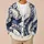 Navy Octopus Tentacles on Ivory Coastal Style for Relaxed Everyday Wear and Ocean Lovers All-over Print Knitted Cardigan - 6