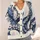 Navy Octopus Tentacles on Ivory Coastal Style for Relaxed Everyday Wear and Ocean Lovers All-over Print Knitted Cardigan - 4