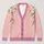 Pink Daisy Floral Blossoms for Romantic Everyday Layering in Women's Autumn Style All-over Print Knitted Cardigan - 1