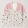 Blush Pink Black Dot Colorblock Layer for Playful Everyday Street Style Youth Wardrobe All-over Print Knitted Cardigan - 1