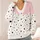 Blush Pink Black Dot Colorblock Layer for Playful Everyday Street Style Youth Wardrobe All-over Print Knitted Cardigan - 4