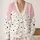Blush Pink Black Dot Colorblock Layer for Playful Everyday Street Style Youth Wardrobe All-over Print Knitted Cardigan - 2