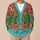 Colorful Floral Folk Motifs for Everyday Layering, Youthful Bohemian Style for Women All-over Print Knitted Cardigan - 6