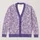 Lavender Wildflower Hearts For Everyday Layering, Cottagecore Style, And Spring Days All-over Print Knitted Cardigan - 1