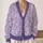 Lavender Wildflower Hearts For Everyday Layering, Cottagecore Style, And Spring Days All-over Print Knitted Cardigan - 2