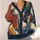 Abstract Horse Motif For Relaxed Weekend Layering, Equestrian Style For Everyday Wear All-over Print Knitted Cardigan - 4