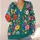 Colorful Wildflower Garden Motif for Relaxed Everyday Layering and Weekend Outings All-over Print Knitted Cardigan - 4