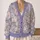Lavender Vintage Floral Blooms For Everyday Commutes And Casual Autumn Layering For Women All-over Print Knitted Cardigan - 2