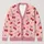 Red Cherry Heart Motif for Sweet Valentine Outfits and Everyday Romantic Layering All-over Print Knitted Cardigan - 1