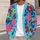 Colorful Floral Blooms for Cheerful Casual Fall Layering and Weekend Style for Women All-over Print Knitted Cardigan - 5