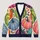 Colorful Harvest Pumpkins for Autumn Gatherings and Everyday Layering, Women’s Style All-over Print Knitted Cardigan - 1