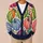 Colorful Harvest Pumpkins for Autumn Gatherings and Everyday Layering, Women’s Style All-over Print Knitted Cardigan - 6