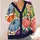 Colorful Harvest Pumpkins for Autumn Gatherings and Everyday Layering, Women’s Style All-over Print Knitted Cardigan - 4